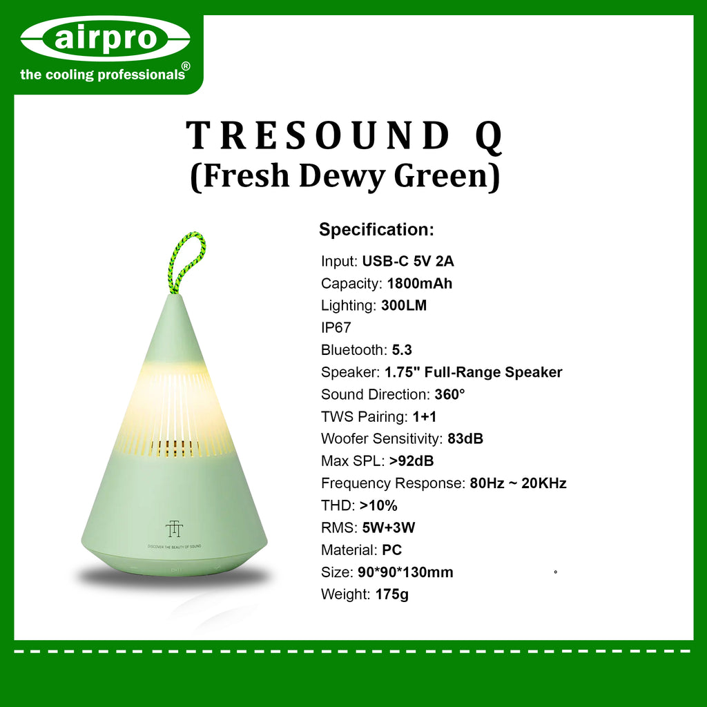 TreSound Q - Bluetooth Speaker with Light Pole