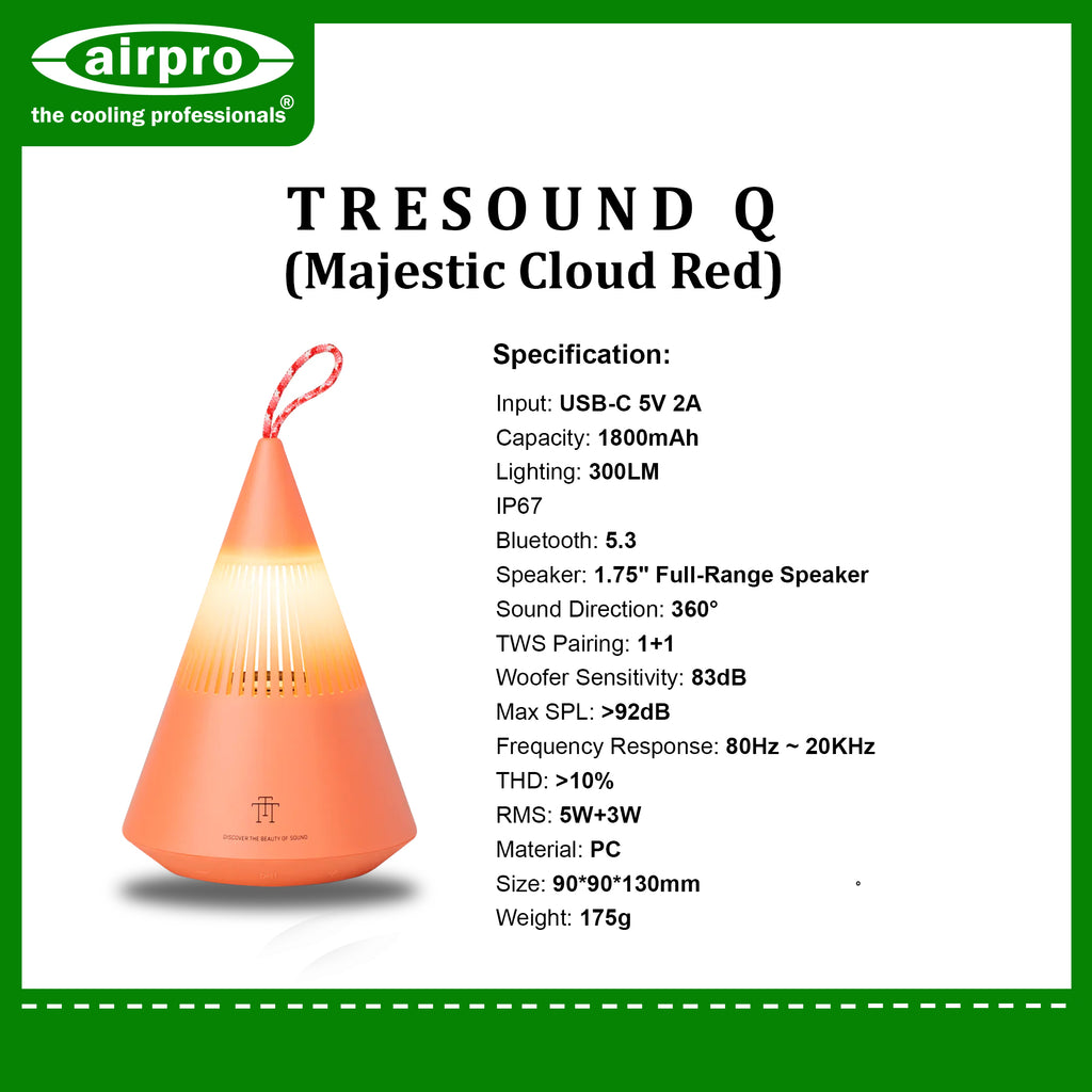 TreSound Q - Bluetooth Speaker with Light Pole