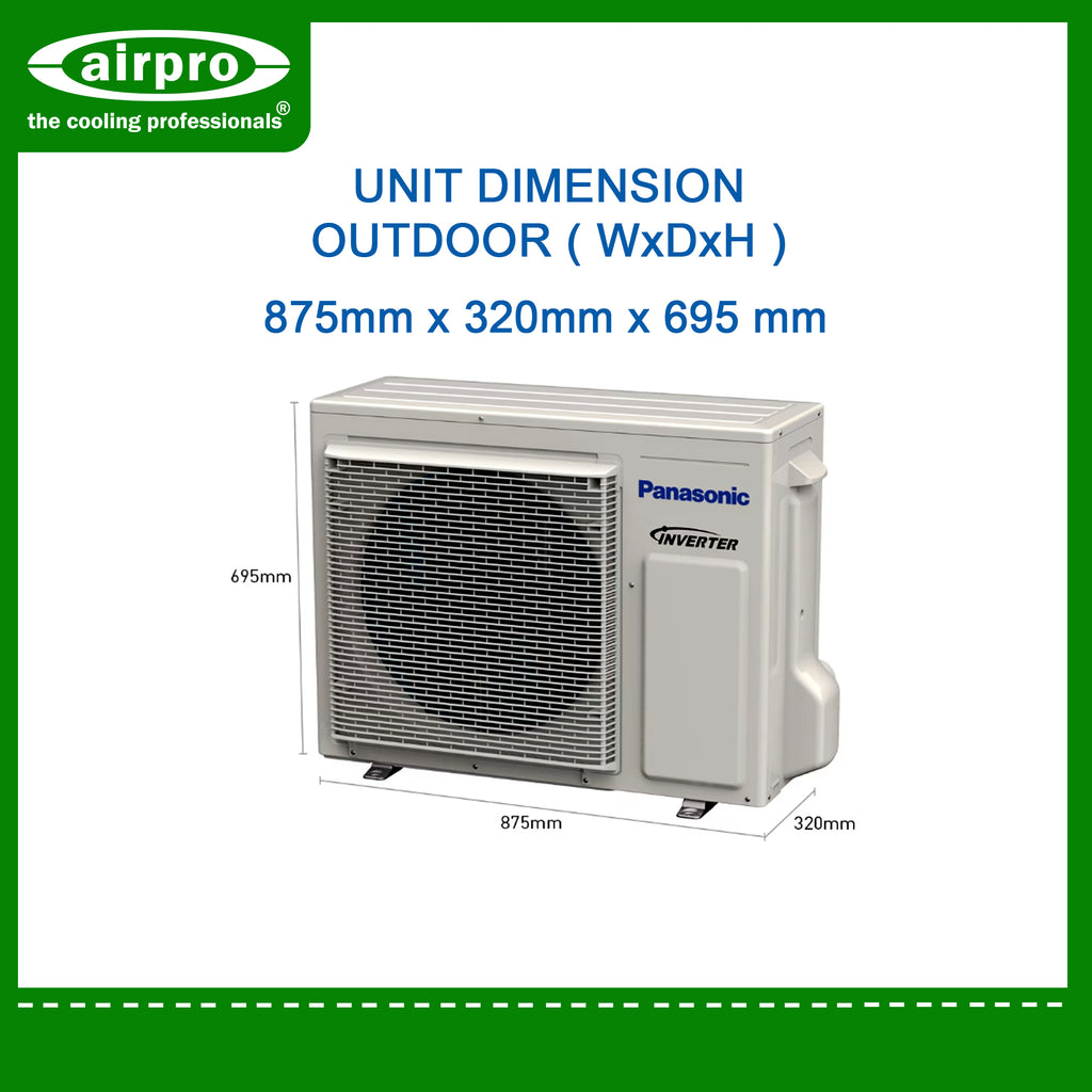 PANASONIC STANDARD INVERTER 3.0HP SPLIT TYPE CS/CU-PU30AKQ