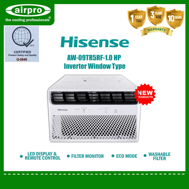 UNTIL SUPPLIES LAST!!!  HISENSE 1.0 HP WINDOW TYPE INVERTER AW-09TR5RF (CASH PAYMENT)
