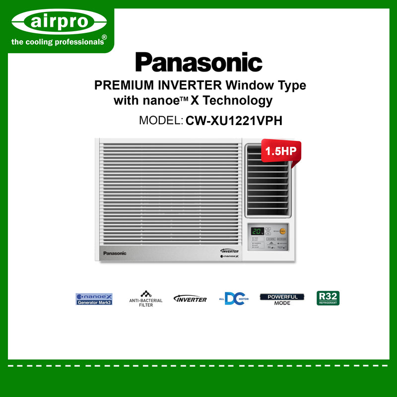 PANASONIC PREMIUM Window Type 1.5HP / CW-XU1225VPH