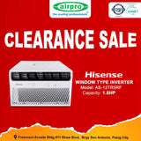 UNTIL SUPPLIES LAST!!! HISENSE 1.5 HP WINDOW TYPE INVERTER AW-12TR5RF (CASH & STRAIGHT PAYMENT)