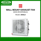 KDK Wall Mount Exhaust Fan (non-reversible) Model: 20ALA
