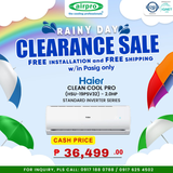 UNTIL SUPPLIES LAST!!! HAIER CLEAN COOL PRO 2.0HP SPLIT TYPE INVERTER HSU-19PSV32 (supply & installation)