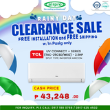 TCL COOLPRO UV CONNECT+ 2.5 HP Split Type Inverter TAC-25CSD/MEI2 (supply & installation)