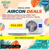 PROMO!! HAIER CLEAN COOL 2.0HP HSU -18TSV13(DC)-SC (Supply & Installation)