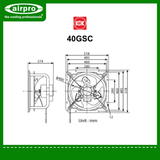 KDK High Pressure Industrial (reversible) Exhaust Model: 40GSC