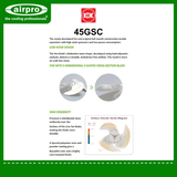 KDK High Pressure Industrial (reversible) Exhaust Model: 45GSC