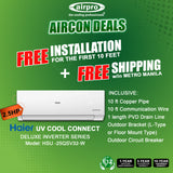 FREE INSTALLATION & SHIPPING PROMO!! HAIER UV COOL CONNECT PRO 2.5HP HSU-25QSV32-W