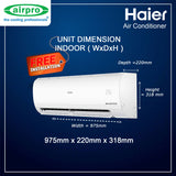 FREE INSTALLATION & SHIPPING PROMO!! HAIER UV COOL CONNECT PRO 2.5HP HSU-25QSV32-W