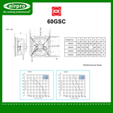 KDK High Pressure Industrial (reversible) Exhaust Model: 60GSC