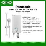 Panasonic Single Point Water Heater & Shower - DH-3VS1PW