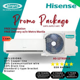 PROMO PACKAGE! HISENSE 1.5 HP SPLIT TYPE INVERTER AIRCON W/ FREE INSTALLATION