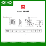 KDK Exhaust Bathroom Fan, Model: 10EGSB
