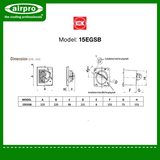KDK Exhaust Bathroom Fan, Model: 15EGSB