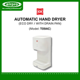 KDK Hand Dryer (Eco Dry) Model: T09AC (with pan)