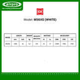 KDK Ceiling Fan, Model: M56XG (white)