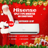 HISENSE 1.0 HP INVERTER SPLIT TYPE AIRCONDITIONER AS-09TR5RCB (UNIT ONLY)