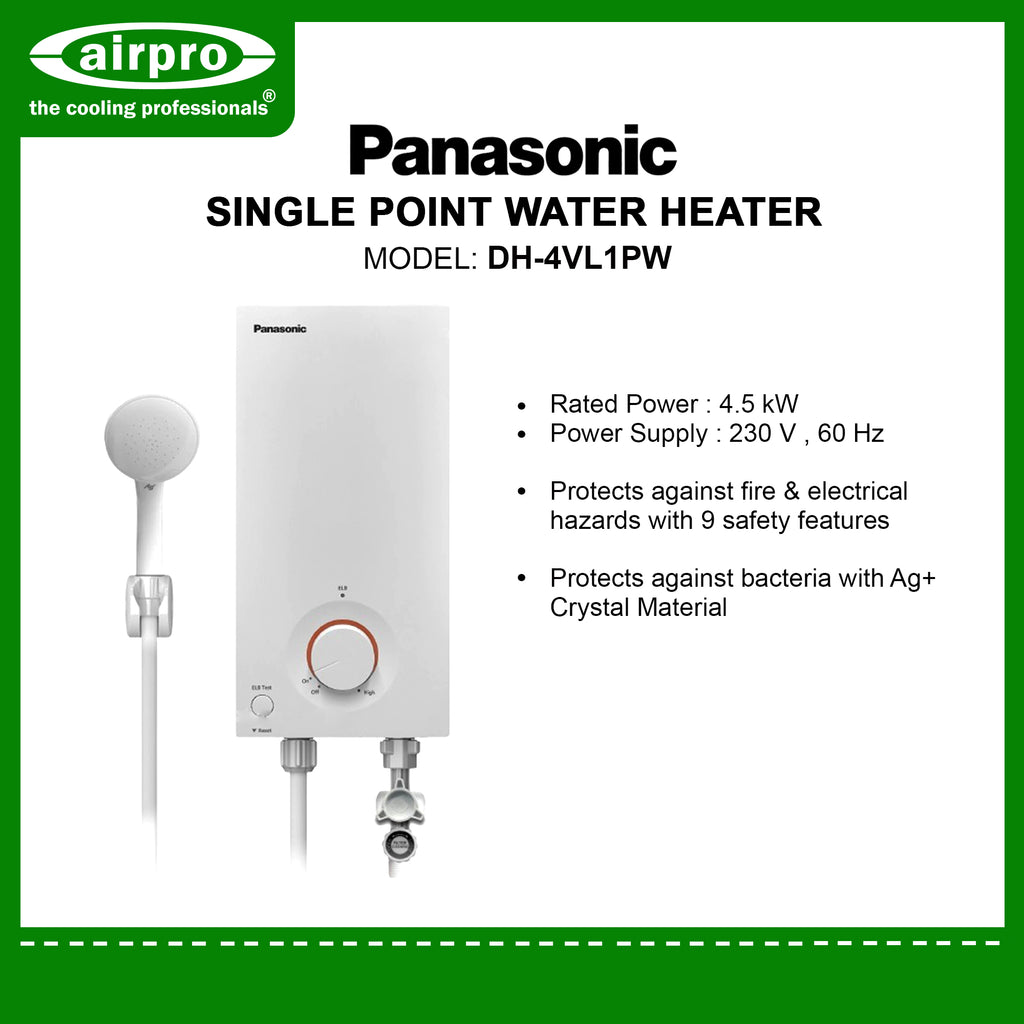 Panasonic Single Point Water Heater Shower DH-4VL1PW – Air