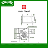 KDK Ceiling Mount Ventilating Fan (Cassette Type/ Sirroco Fan) Model: 38CDG