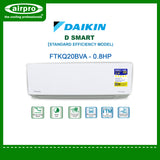 DAIKIN D-SMART SERIES 0.8 HP SPLIT TYPE INVERTER FTKQ20BVA