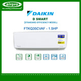 DAIKIN D-SMART 1.5HP SPLIT TYPE INVERTER FTKQ35CVAF