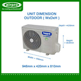 KOPPEL Super Inverter 3.0TR Floor Mounted Inverter - KV36FM-ARF21D