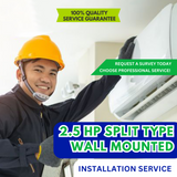 Installation 2.5 HP Split Type Aircon