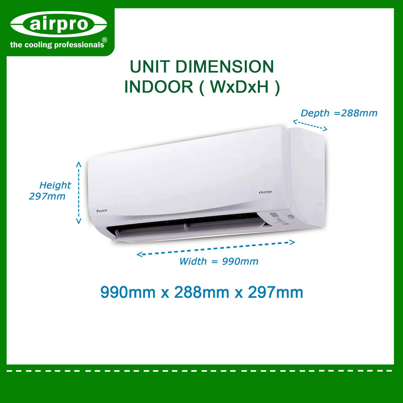 DAIKIN D-SMART 2.5HP SPLIT TYPE INVERTER FTKQ60CVAF (UNIT ONLY)