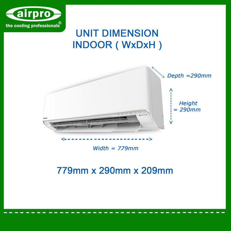 PANASONIC DELUXE INVERTER 1.0HP SPLIT TYPE CS/CU-RU9AKQ
