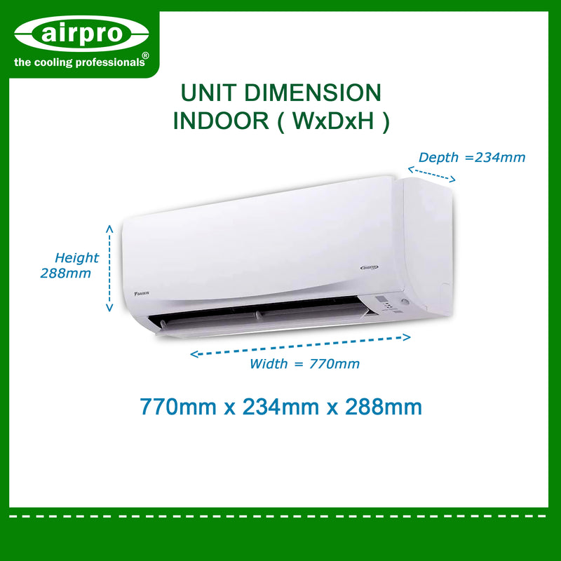 DAIKIN D-SMART QUEEN 1.5HP  SPLIT TYPE INVERTER FTKC35BVAF (UNIT ONLY)
