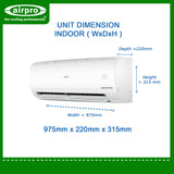 HAIER CLEAN COOL PRO 2.5HP  SPLIT TYPE INVERTER HSU-25PSV32