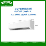 PANASONIC STANDARD INVERTER 3.0HP SPLIT TYPE CS/CU-PU30AKQ