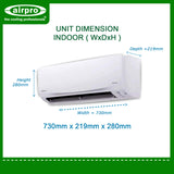 DAIKIN D-SMART SERIES 0.8 HP SPLIT TYPE INVERTER FTKQ20BVA