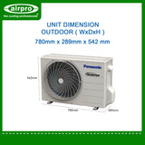 PANASONIC STANDARD INVERTER 1.5HP SPLIT TYPE CS/CU-PU12AKQ