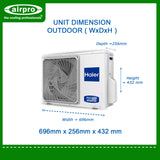 HAIER UV COOL CONNECT PRO 1.0HP SPLIT TYPE INVERTER HSU-09QSV32-W