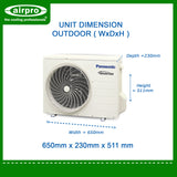 PANASONIC DELUXE INVERTER 1.0HP SPLIT TYPE CS/CU-RU9AKQ