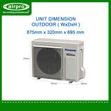 PANASONIC STANDARD INVERTER 3.0HP SPLIT TYPE CS/CU-PU30AKQ