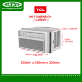 TCL 1.0 HP WINDOW TYPE INVERTER TAC-09CWI/UJE