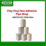 Poly Vinyl Non Adhesive Pipe Wrap - PVC Tape (white)