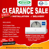UNTIL SUPPLIES LAST!!! HAIER CLEAN COOL PRO 2.0HP SPLIT TYPE INVERTER HSU-19PSV32 (supply & installation)